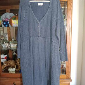5X (32/34W) Grey Terra & Sky Thermal Dress